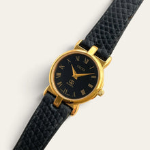 Load image into Gallery viewer, Vintage Gucci 3400FL Ladies Gold-Plated Quartz Watch Black Roman Dial