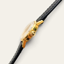 Load image into Gallery viewer, Vintage Omega Ladies Mechanical Watch Gold-Tone Silver Dial Leather