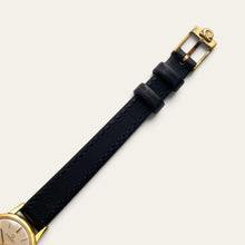 Load image into Gallery viewer, Vintage Omega Ladies Mechanical Watch Gold-Tone Silver Dial Leather
