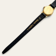 Load image into Gallery viewer, Vintage Omega Ladies Mechanical Watch Gold-Tone Silver Dial Leather