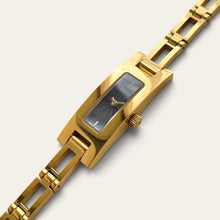 Load image into Gallery viewer, Vintage Gucci 3900L Ladies Quartz Watch Black Guilloche Dial