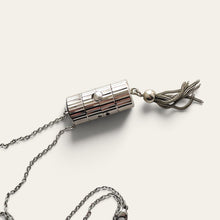 Load image into Gallery viewer, Vintage Sonic Silver-Tone Lipstick Pendant Watch Necklace Mechanical