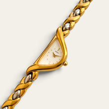 Load image into Gallery viewer, Vintage Seiko Two-Tone Half-Moon Quartz Ladies Watch Rotating Clasp