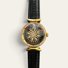 Load image into Gallery viewer, Vintage Ernest Borel Cocktail Mechanical Watch Black Kaleidoscope Dial