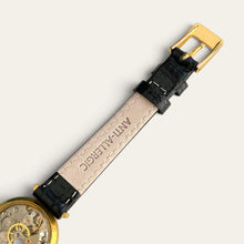 Load image into Gallery viewer, Vintage Ernest Borel Cocktail Mechanical Watch Black Kaleidoscope Dial