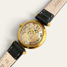 Load image into Gallery viewer, Vintage Ernest Borel Cocktail Mechanical Watch Black Kaleidoscope Dial