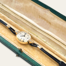 Load image into Gallery viewer, Vintage Tudor 9ct Yellow Gold Ladies Mechanical Watch with Cream Dial