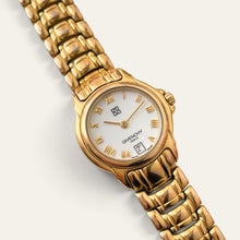 Load image into Gallery viewer, Vintage Givenchy Gold-Plated Ladies Quartz Watch, White 4G Dial, Date