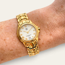 Load image into Gallery viewer, Vintage Givenchy Gold-Plated Ladies Quartz Watch, White 4G Dial, Date