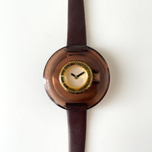 Load image into Gallery viewer, 70s Lanvin Mechanical Watch with Brown Oversized Bezel