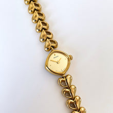 Load image into Gallery viewer, Rare 1996 Ladies' Gold-Tone Seiko Quartz Watch with Heart Pattern