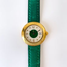Load image into Gallery viewer, 90s Ladies' Yves Saint Laurent Quartz Watch with Green Strap and Dial