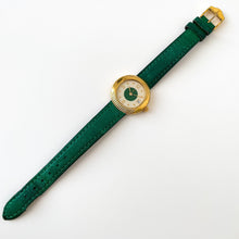 Load image into Gallery viewer, 90s Ladies' Yves Saint Laurent Quartz Watch with Green Strap and Dial