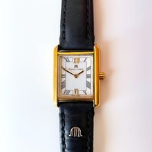 Load image into Gallery viewer, Ladies' Maurice Lacroix Tank Style Quartz Watch With Gold-Plated Case and Leather Strap