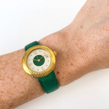 Load image into Gallery viewer, 90s Ladies' Yves Saint Laurent Quartz Watch with Green Strap and Dial