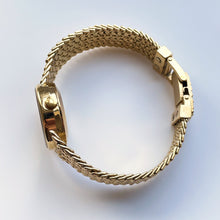 Load image into Gallery viewer, 1978 Gold-Plated Ladies' Bulova Accutron Quartz Watch With Braided Mesh Bracelet
