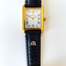 Load image into Gallery viewer, Ladies' Maurice Lacroix Tank Style Quartz Watch With Gold-Plated Case and Leather Strap