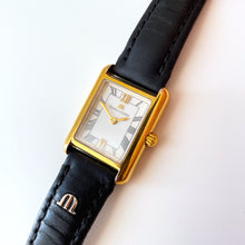 Load image into Gallery viewer, Ladies' Maurice Lacroix Tank Style Quartz Watch With Gold-Plated Case and Leather Strap