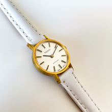 Load image into Gallery viewer, Gold-Plated Tissot Mechanical Watch with White Leather Strap