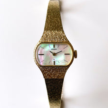 Load image into Gallery viewer, 1975 Gold-Tone Seiko Mechanical Watch with Mother of Pearl Dial