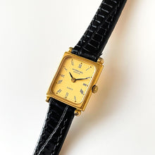 Load image into Gallery viewer, Ladies' Raymond Weil Tank Style Quartz Watch With Gold-Plated Case and Leather Strap