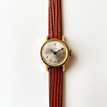 Load image into Gallery viewer, Gold-Plated Timex Mechanical Watch with Round Silver Dial