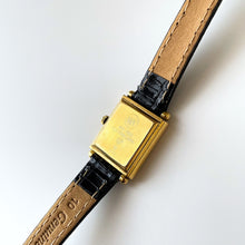 Load image into Gallery viewer, Ladies' Raymond Weil Tank Style Quartz Watch With Gold-Plated Case and Leather Strap