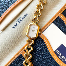 Load image into Gallery viewer, 1997 Ladies' Gold-Plated Raymond Weil Quartz Watch with Leather Wallet