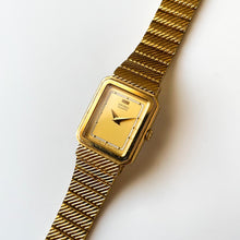 Load image into Gallery viewer, 1988 Ladies' Gold-Tone Seiko Quartz Watch with Rectangular Dial