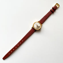 Load image into Gallery viewer, Gold-Plated Timex Mechanical Watch with Round Silver Dial