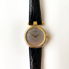 Load image into Gallery viewer, Vintage Ladies' Lanvin Watch with Black Leather Strap