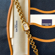 Load image into Gallery viewer, 1997 Ladies' Gold-Plated Raymond Weil Quartz Watch with Leather Wallet