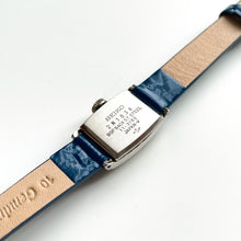 Load image into Gallery viewer, 1972 Silver-Tone Seiko Mechanical Watch with Blue Dial and Strap