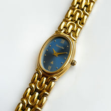Load image into Gallery viewer, Gold-Tone Accurist Ladies Quartz Watch with Blue Dial