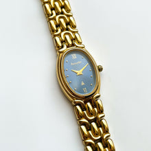 Load image into Gallery viewer, Gold-Tone Accurist Ladies Quartz Watch with Blue Dial