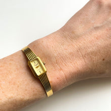 Load image into Gallery viewer, Tiny Ladies' Gold-Tone Everite Quartz Watch with Rectangular Dial