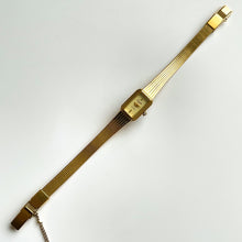 Load image into Gallery viewer, Tiny Ladies' Gold-Tone Everite Quartz Watch with Rectangular Dial