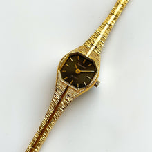 Load image into Gallery viewer, Gold-Tone Accurist Ladies Quartz Watch with Black Hexagon Dial