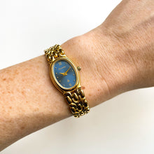 Load image into Gallery viewer, Gold-Tone Accurist Ladies Quartz Watch with Blue Dial