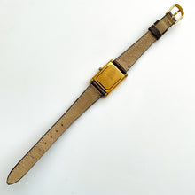 Load image into Gallery viewer, Ladies' Raymond Weil Tank Style Quartz Watch With Gold-Plated Case and Leather Strap