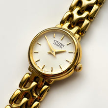 Load image into Gallery viewer, Vintage Gold-Tone Ladies' Citizen Quartz Watch with Thin Bracelet