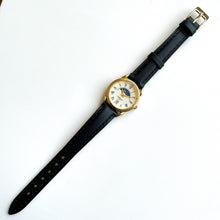 Load image into Gallery viewer, Vintage Constant Sun & Moon Phase Watch with Black Leather Strap