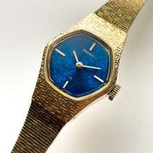 Load image into Gallery viewer, 1974 Gold-Tone Seiko Mechanical Watch with Blue Dial