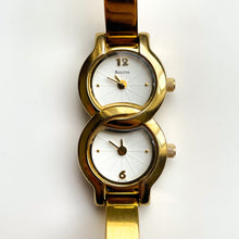 Load image into Gallery viewer, 1999 Gold-Plated Ladies' Bulova Quartz Watch With Dual Dial