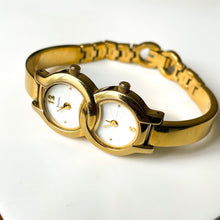 Load image into Gallery viewer, 1999 Gold-Plated Ladies' Bulova Quartz Watch With Dual Dial