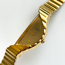 Load image into Gallery viewer, Thin Gold-Tone 1990 Ladies' Seiko Quartz Watch with Asymmetrical Dial