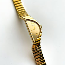 Load image into Gallery viewer, Thin Gold-Tone 1990 Ladies' Seiko Quartz Watch with Asymmetrical Dial
