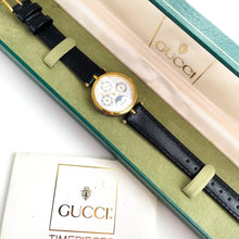 Load image into Gallery viewer, Very Rare Unisex 1989 Gucci Moonphase Quartz Watch with Three Sub-Dials