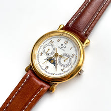 Load image into Gallery viewer, Vintage RJW Sun & Moon Unisex Day-Date Quartz Watch