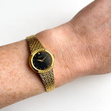 Load image into Gallery viewer, 1990s Ladies' Gold-Tone Seiko Quartz Watch with Black Round Dial